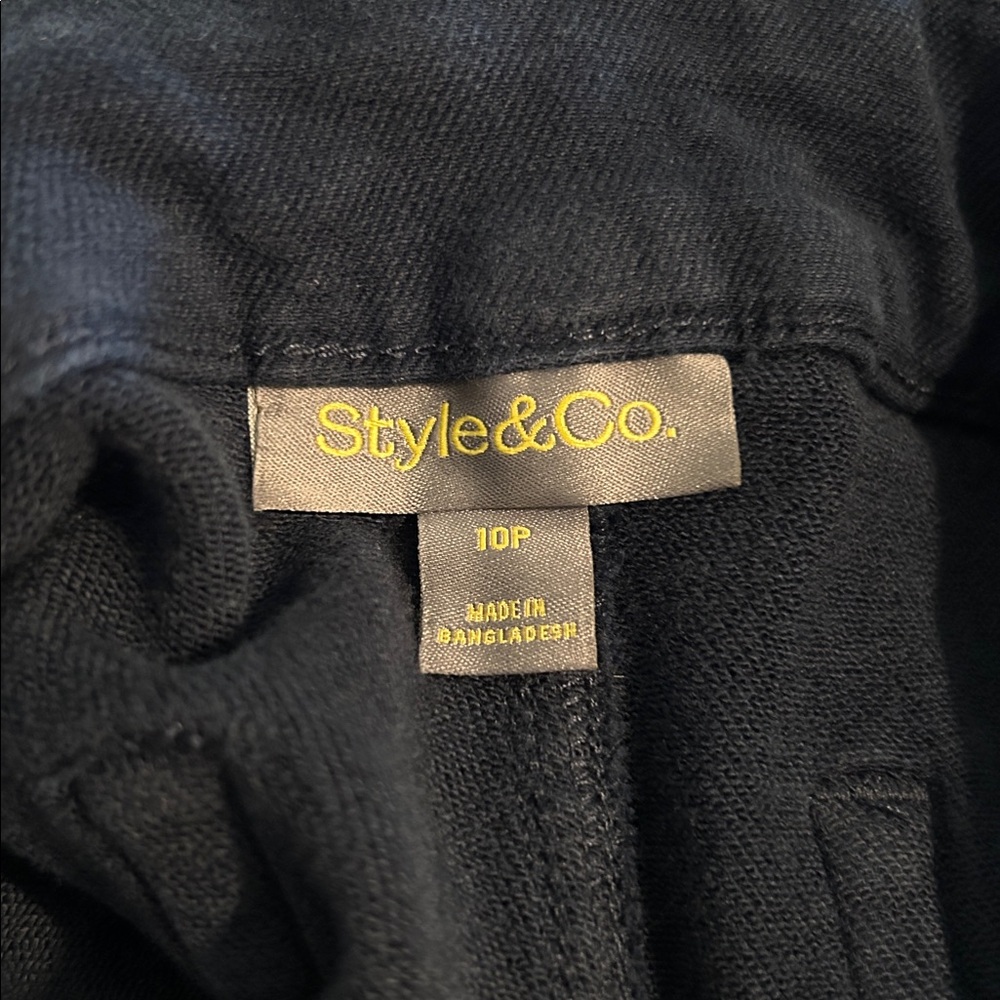 Style & Co Mid-Rise Dobby Twill Wide Leg Pants - Picture 5 of 12